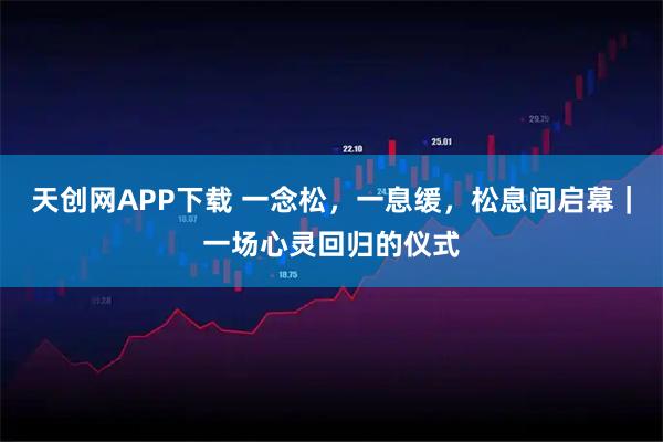 天创网APP下载 一念松，一息缓，松息间启幕｜一场心灵回归的仪式